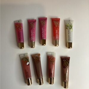 Victoria's Secret Flavored Lip Gloss Lot Set of 9 ,8Different Flavors